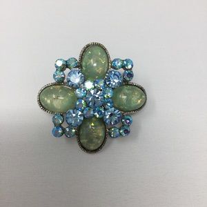 Cara Couture Blue Brooch